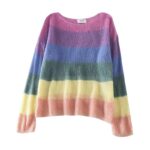 Colorful Rainbow Knit Sweater
