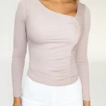 Elegant Asymmetrical Long Sleeve Top