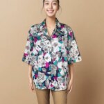 Floral Print Short-Sleeve Button-Up Shirt